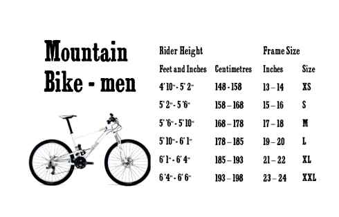 гора, велосипед, рама, розмір